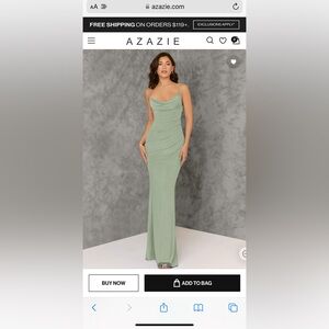 AZAZIE BERYL Agave Fitted Luxe Knit Dress Sage Green dress